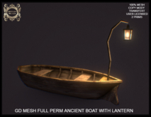 GD MESH FULL PERM ANCIENT BOAT WITH LANTERN