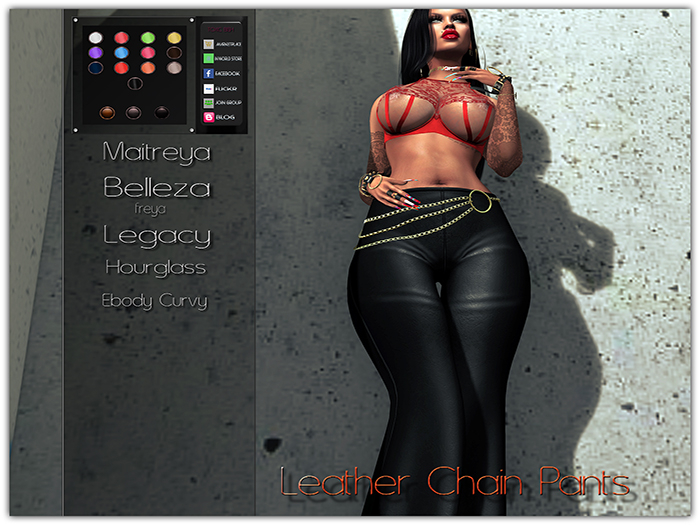 [TOXIC BISH] Leather Chain Pants @ HUD