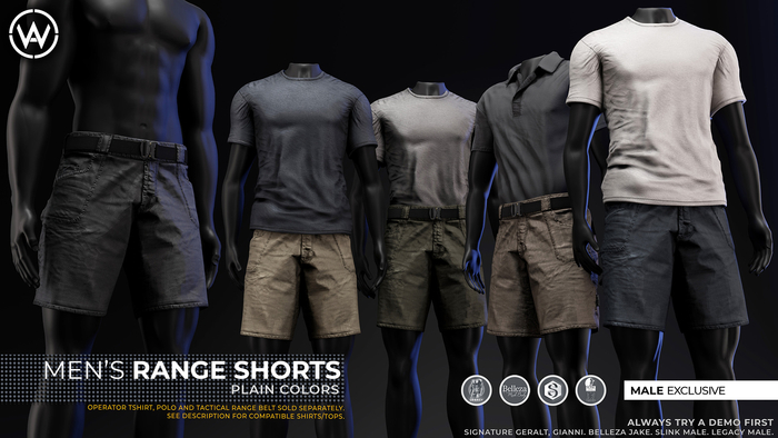 [WAZ] Range Shorts (Black) BOXED [Add/Rezz]