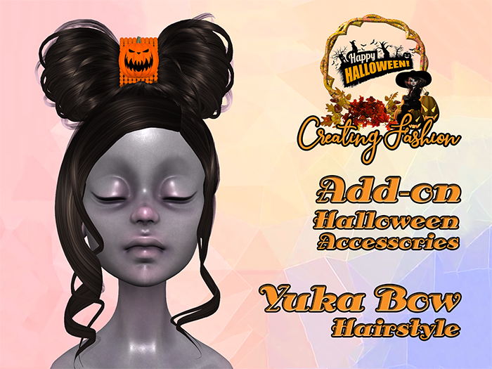 ::CF:: Yuka Bow Hairstyle - add-on Halloween Accessories