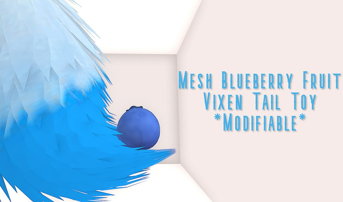 {F} Mesh Blueberry Vixen Tail Toy *Add To Wear*