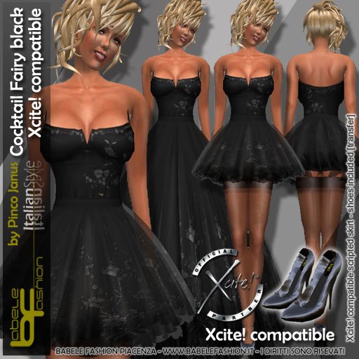 Babele Fashion Cocktail Fairy Black