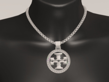 Diamond Flare Neckpiece-SILVER