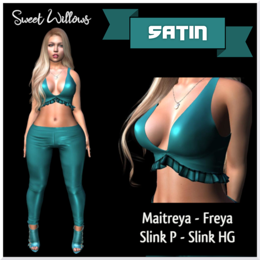 (SW) Satin Outfit Cyan (add)