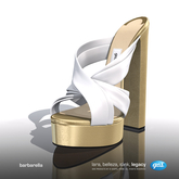 [Gos] Barbarella Mules - White