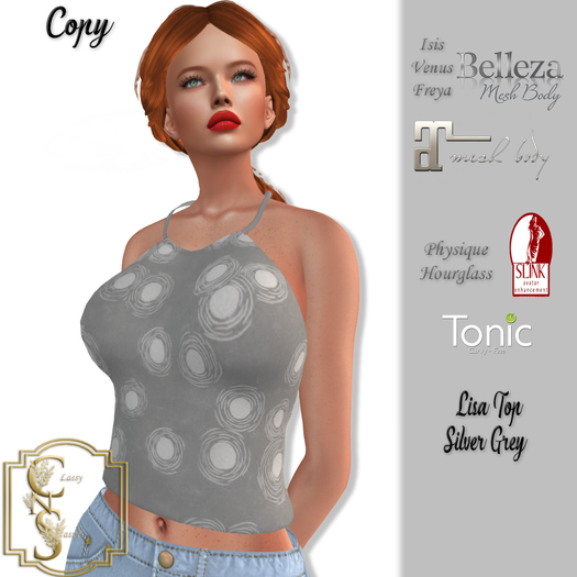 (CNS)Lisa Top Silver Grey