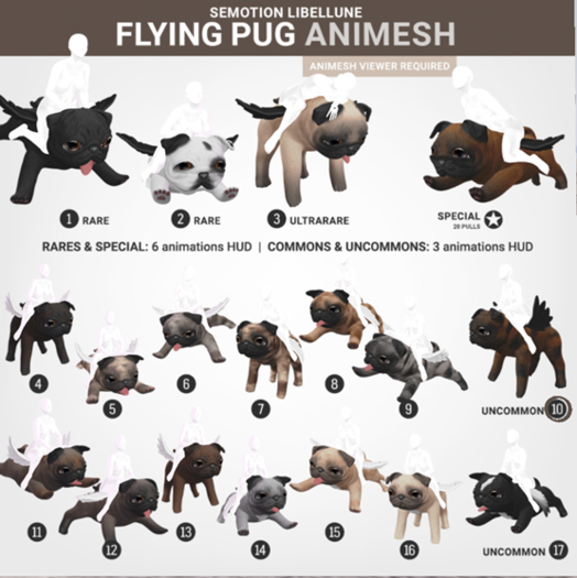 SEmotion Libellune Flying Pug Animesh #10 UNCOMMON