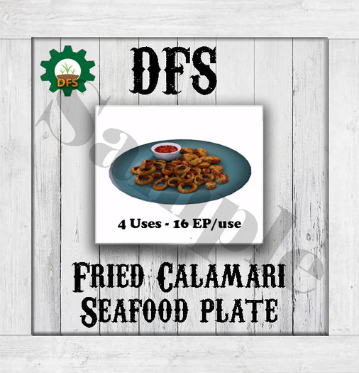 THF WHITE DFS Fried Calamari Seafood plate