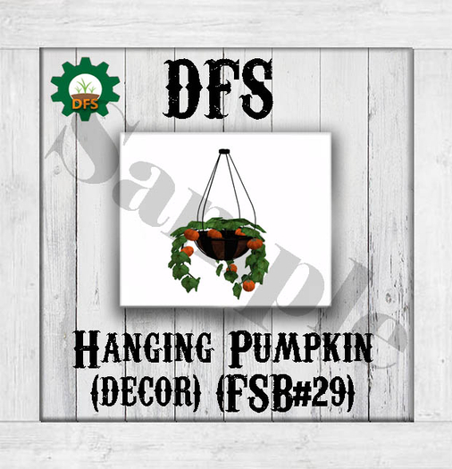 THF WHITE DFS Hanging Pupmkin (decor) (FSB#29