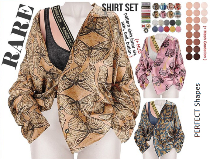 `M.BIRDIE / Lottie look. SHIRT SET RARE