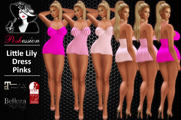 (POSHESSION) LITTLE LILY DRESS PINKS