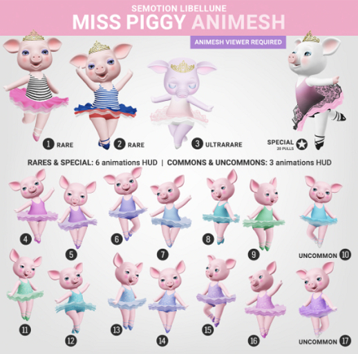 SEmotion Libellune Miss Piggy Animesh #2 RARE