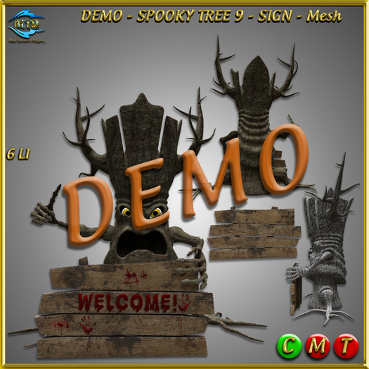 DEMO - SPOOKY TREE - 9 - SIGN - MESH
