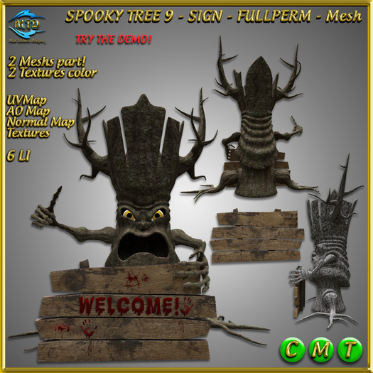 SPOOKY TREE - 9 - SIGN - MESH - FULLPERM