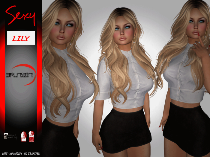 Brunsen! Lily Sexy Outfit Black White