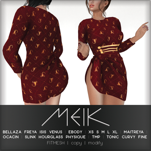 // MEIK \\ "INSECTS" SCORPION HipDress {BOX - Touch} Add/Rezz