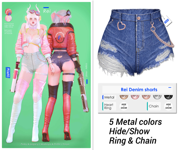 MIWAS / Rei Denim shorts #Blue