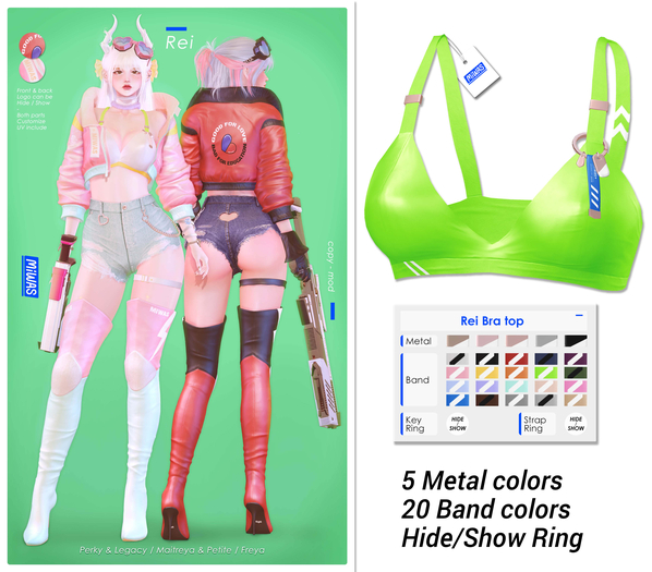 MIWAS / Rei Bra top #NeonGreen