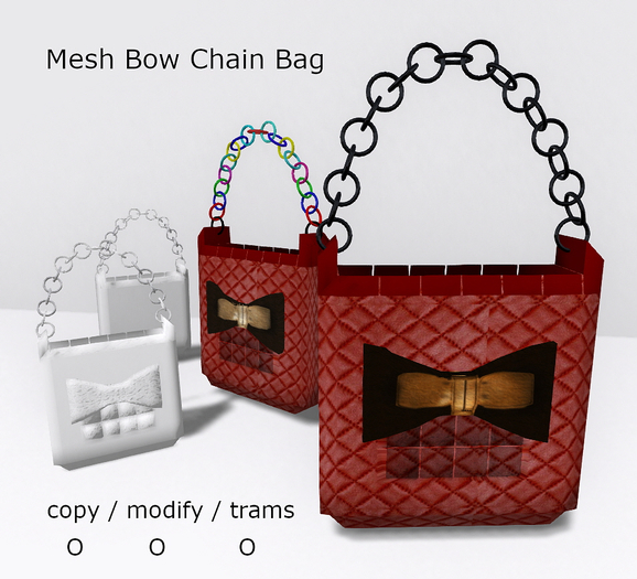 Mesh Bow Chain bag //  fullparm