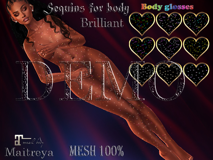 InStyl -mesh Sequins for body white Brilliant-Maitreya- DEMO
