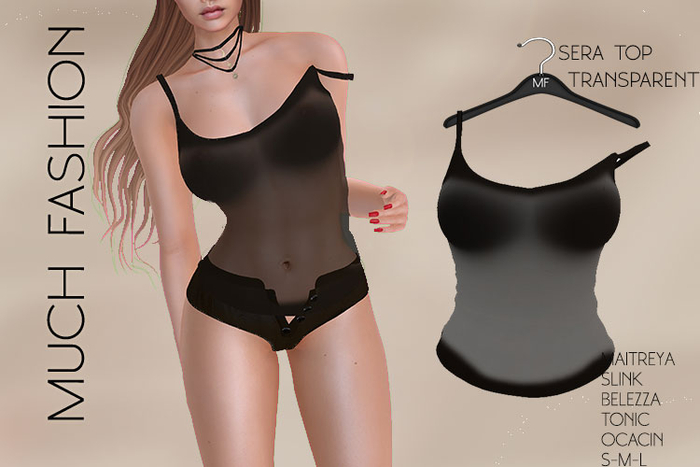 MUCH FASHION -SERA  TOP TRANSPARENT