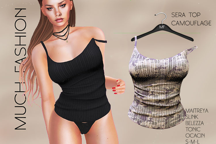 MUCH FASHION -SERA  TOP CAMOUFLAGE