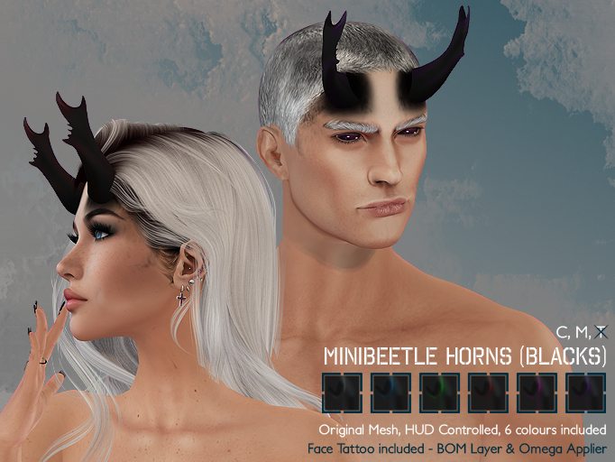 Minibeetle Horns - Blacks 