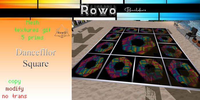 RowO square dancefloor 5 prims