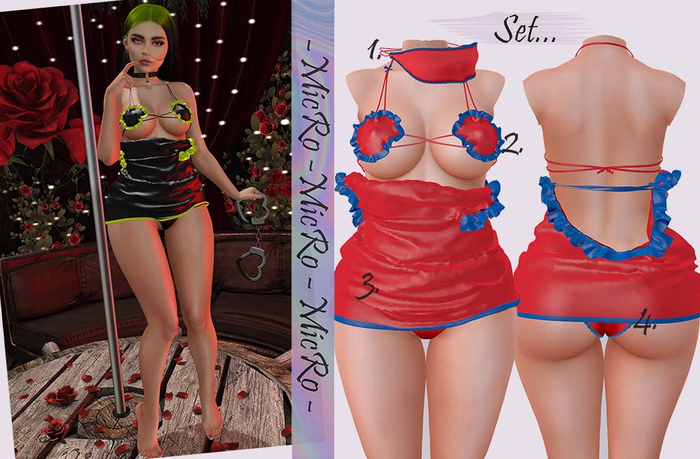 -MicRo -Set   Lulu Red Blue