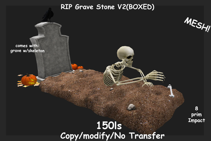 RIP Grave Stone V2(BOXED)