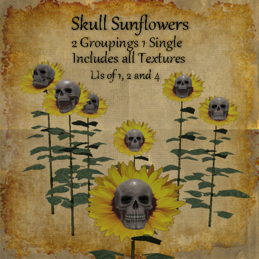 Bad Katz Skull Sunflowers