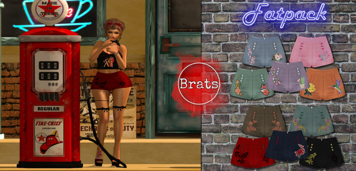 BRATS - Pin Up - Vintage Shorts - FATPACK