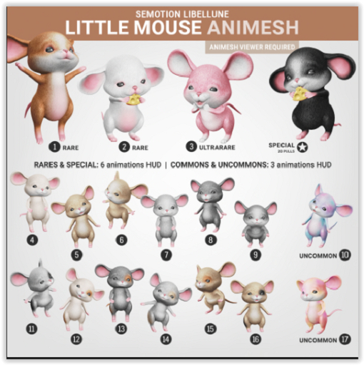 SEmotion Libellune Little Mouse Animesh #17 UNCOMMON
