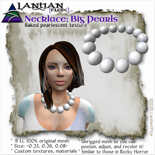 ~L/Fx~Necklace- big pearls (2 sizes in box) MCtbox