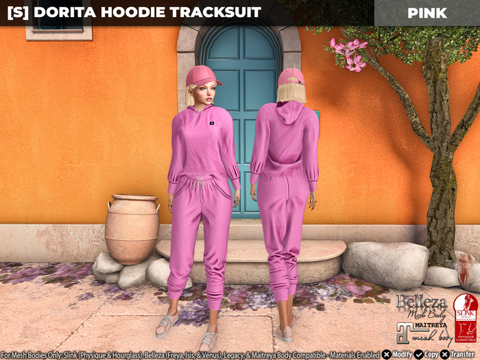 [S] Dorita Hoodie Tracksuit Pink