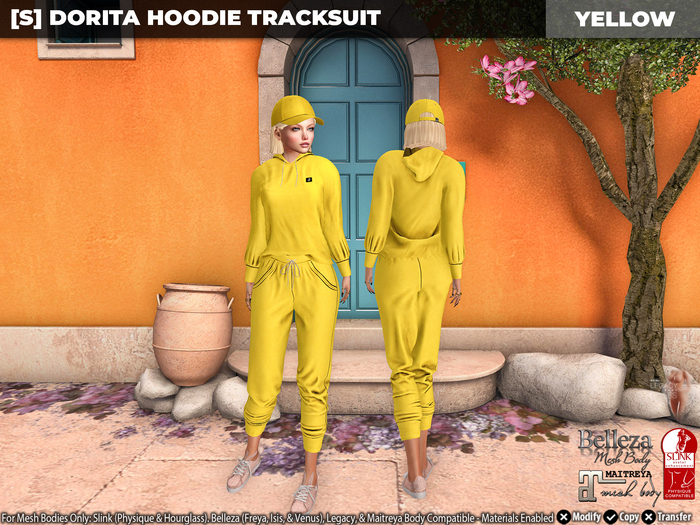 [S] Dorita Hoodie Tracksuit Yellow