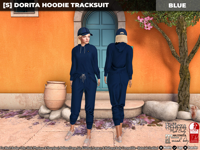 [S] Dorita Hoodie Tracksuit Blue