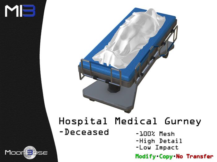 [MB3] Medical Gurney - Deceased (Boxed)