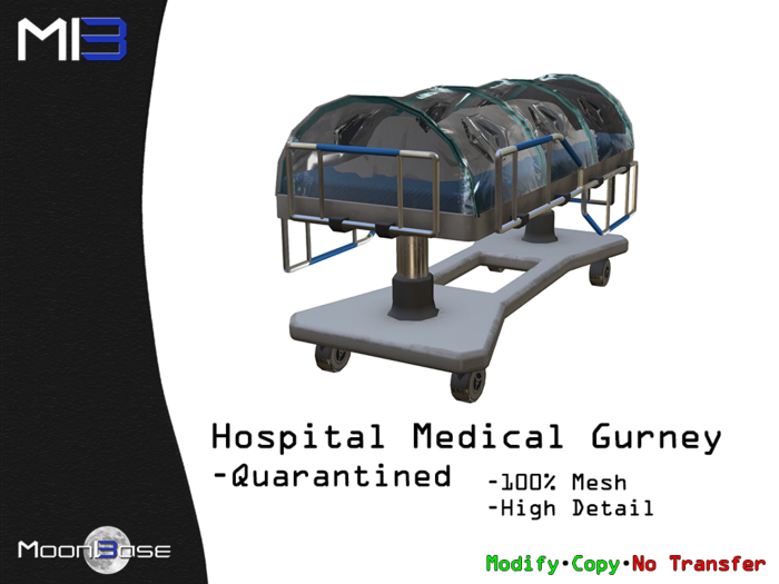 [MB3] Hospital Medical Gurney - Quarantined