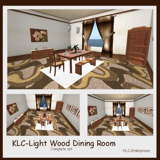 KLC-Light Wood Dining Room Set(Boxed) NEW!