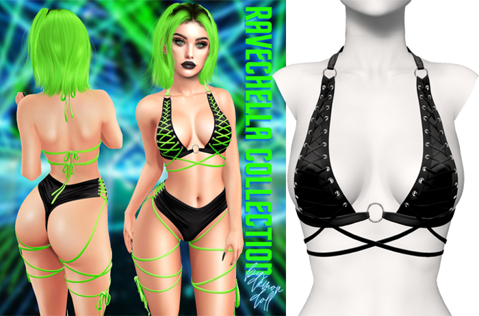 Demon Doll - Ravechella Bra Black