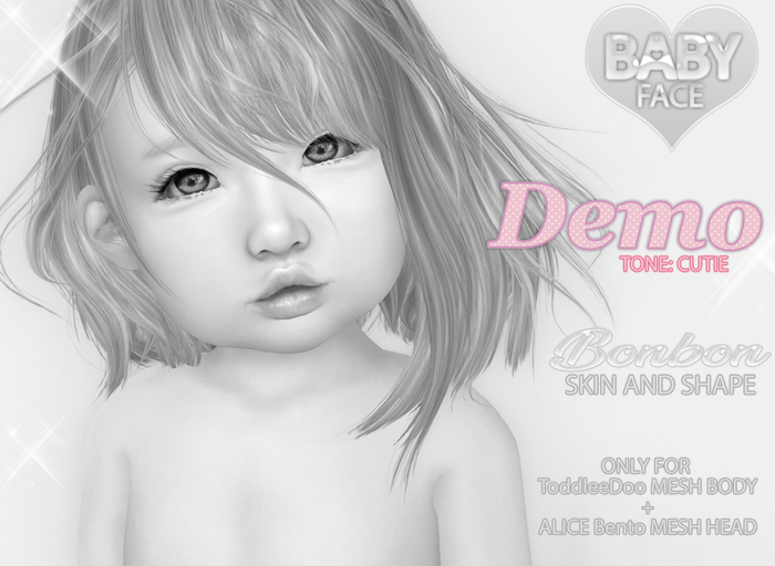 DEMO :*BABY*: Bonbon -{Cutie}- Skin+Shape FOR ToddleeDoo Body +Alice Bento Head