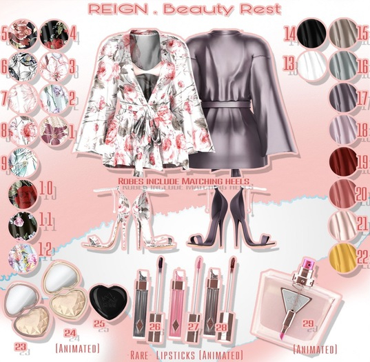 REIGN.- BEAUTY REST SET (MAITREYA)- Dark Floral #4