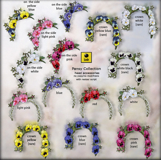 *LODE* Head Accessory - Pansy [red]