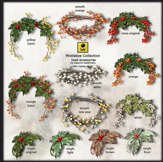 *LODE* Head Accessory - Mistletoe Single [brown]