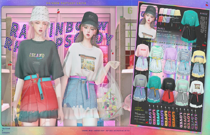 AMITOMO - Rainbow Rhapsody GACHA - S - 2 RARE