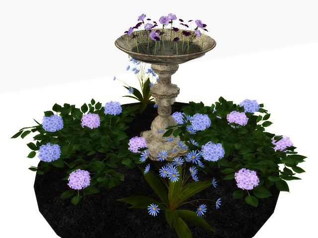 [AE] Garden Store- Hydrangea & Bird Bath