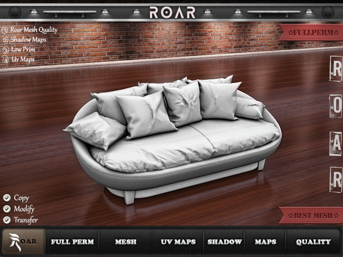 {::ROAR::} Full Perm Mesh Perfect Soft Fluffy Seat