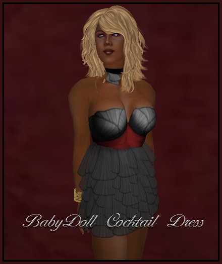 BabyDoll Cocktail Mini Black and Red