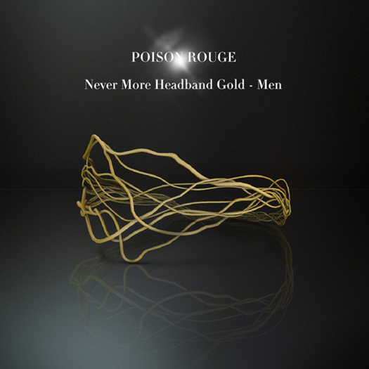 POISON ROUGE Never More Men Headband Gold